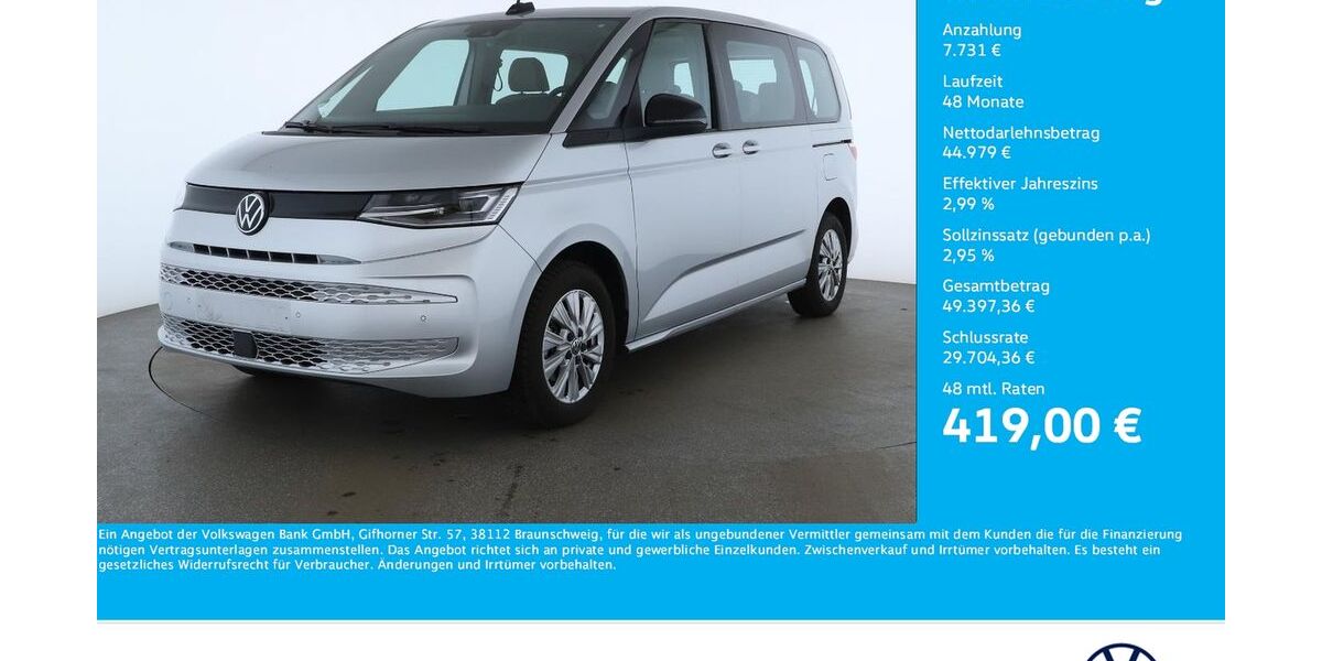 VW T7 Multivan 5.429 km 52.710 &euro; Dortmund 44379
