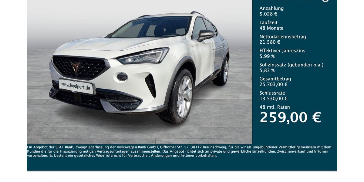 Cupra Formentor 29.058 km 26.542 &euro; Dortmund 44269