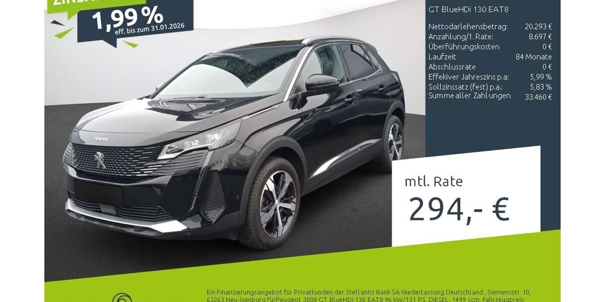 Peugeot 3008 33.837 km 28.990 &euro; Dülmen 48249