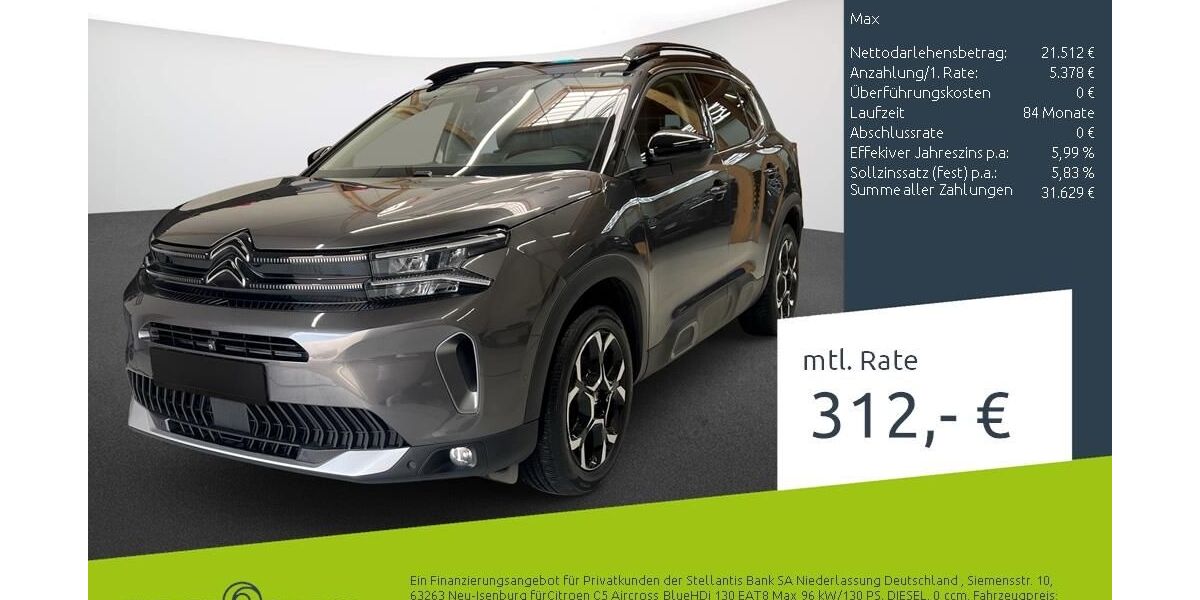 Citroen C5 Aircross 22.550 km 26.949 &euro; Dülmen 48249