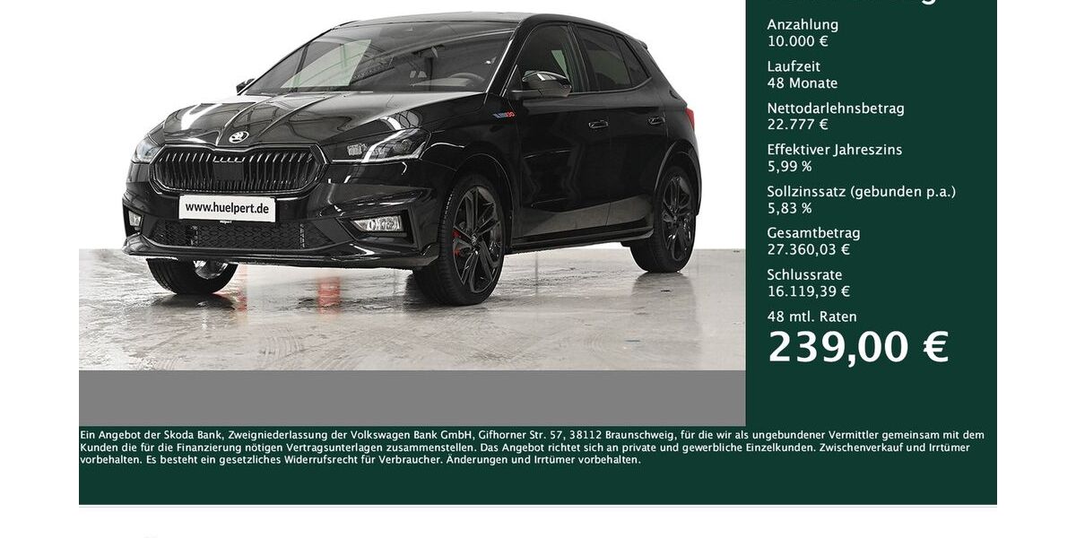 Skoda Fabia 4.739 km 32.777 &euro; Dortmund 44269