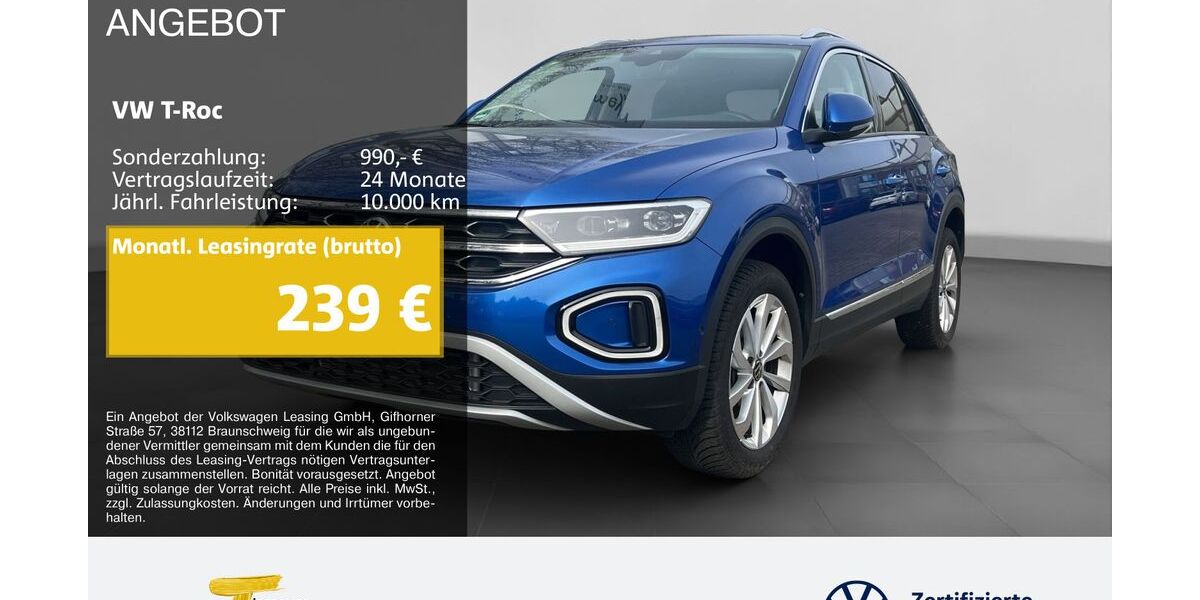 VW T-Roc 6.833 km 30.550 &euro; Marl 45770