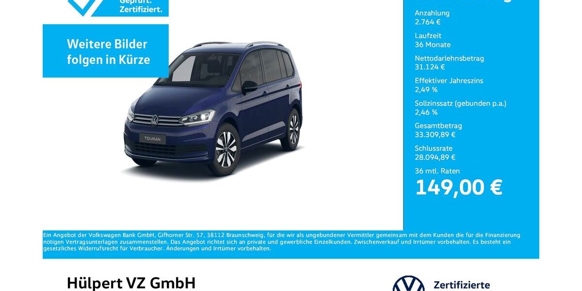VW Touran 17.248 km 33.888 &euro; Unna 59423